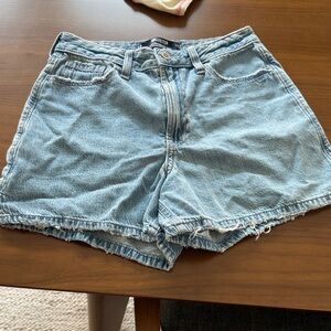 Hollister Light Blue High-Rise Denim Shorts